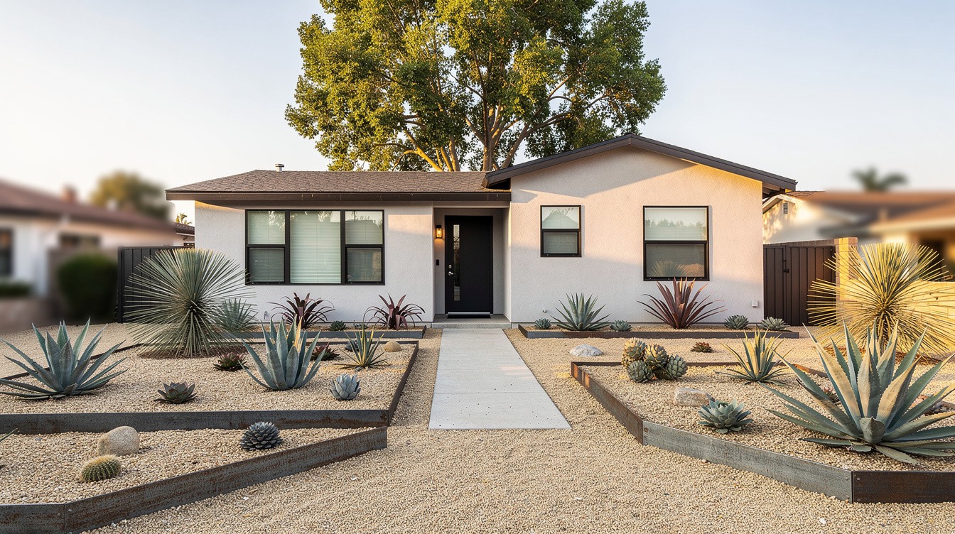 The Corten Terrace Desert Yard — Modern/Minimalist garden in Fontana