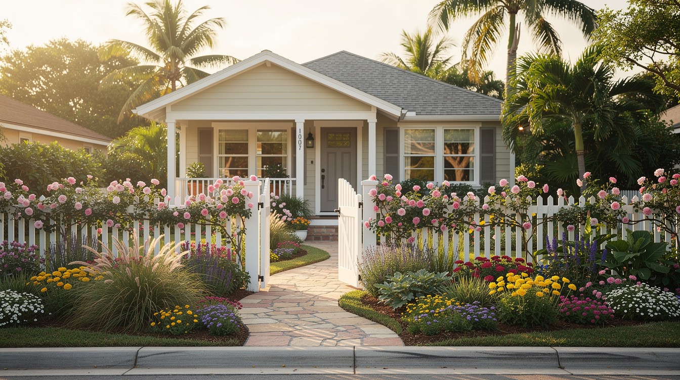 The Picket Fence Rose Gate — Cottage/English garden in Fort Lauderdale