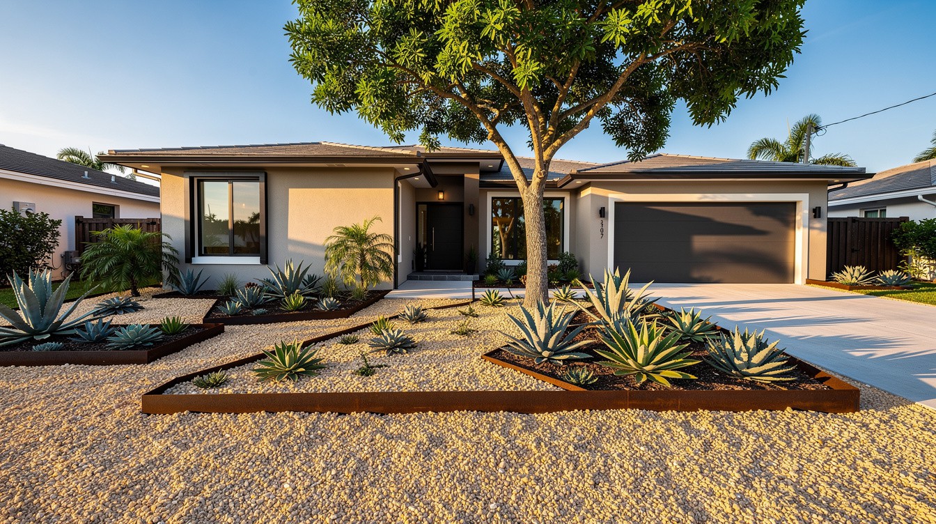 The Corten Steel Agave Yard — Modern/Minimalist garden in Fort Lauderdale