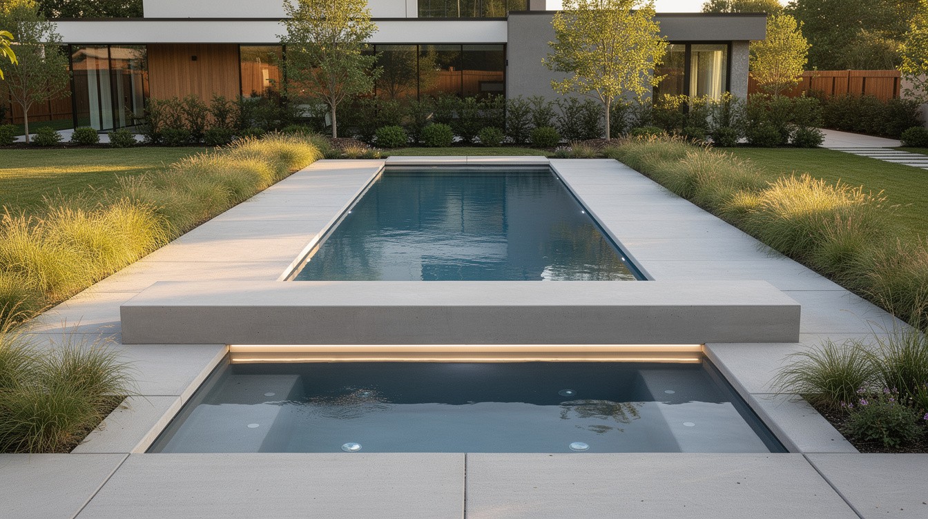 The Modern Pool and Garden Surround — Modern/Minimalist garden in Fort Wayne