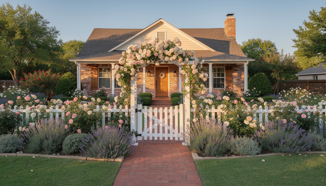 Cottage/English front yard in Fort Worth, TX
