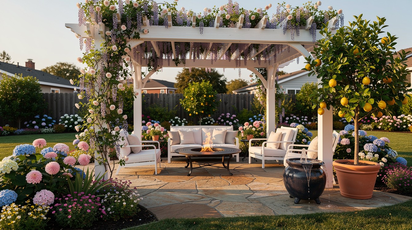 The Backyard Cottage Patio with Pergola — Cottage/English garden in Fremont