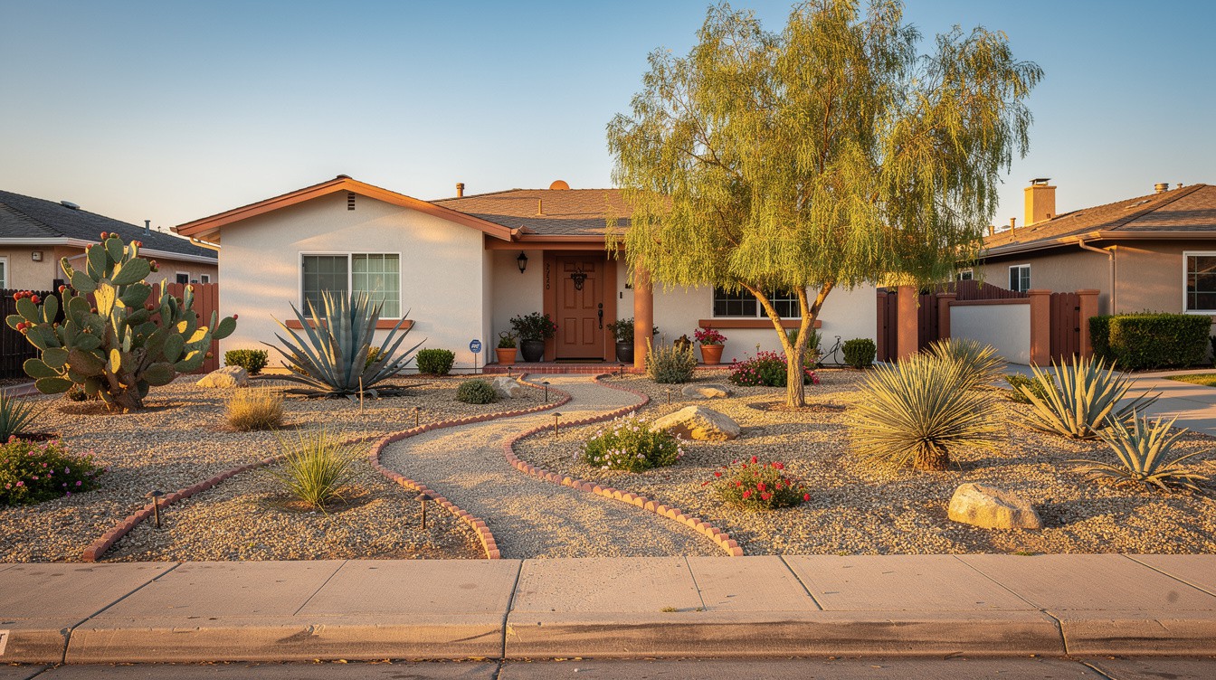 The Palo Verde Gravel Path — Desert/Xeriscape garden in Garden Grove