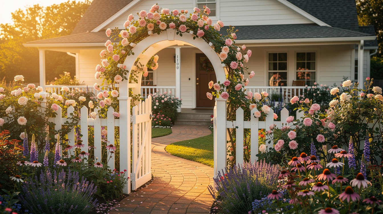 The Rose Arch Entry Garden — Cottage/English garden in Garland