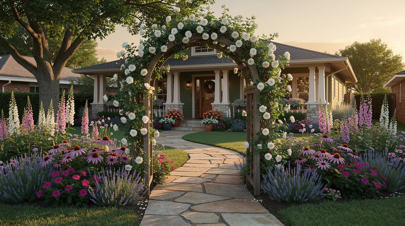 The Cottage Arch and Perennial Border — Cottage/English garden in Garland