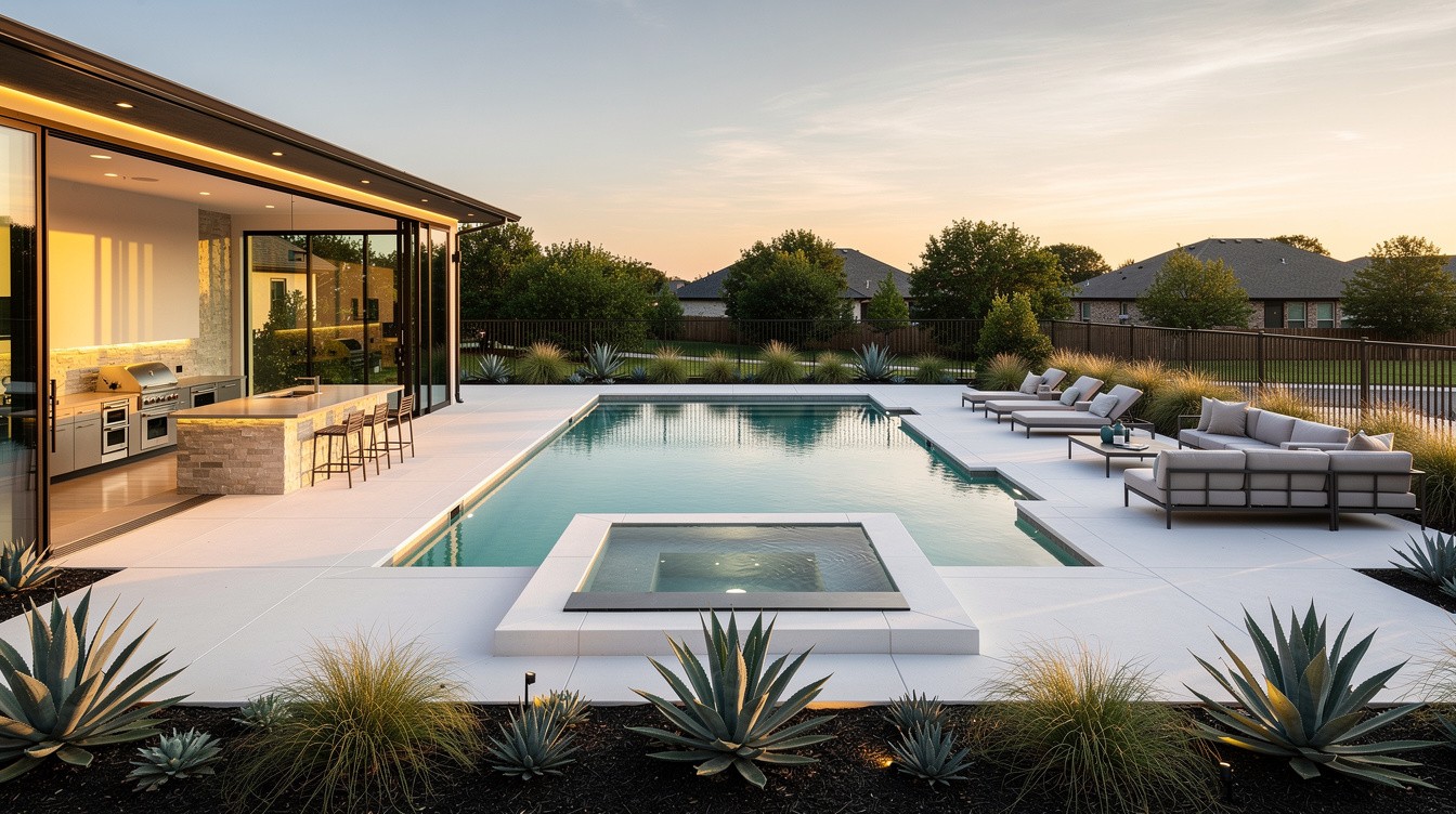 The Modern Pool and Outdoor Room — Modern/Minimalist garden in Garland