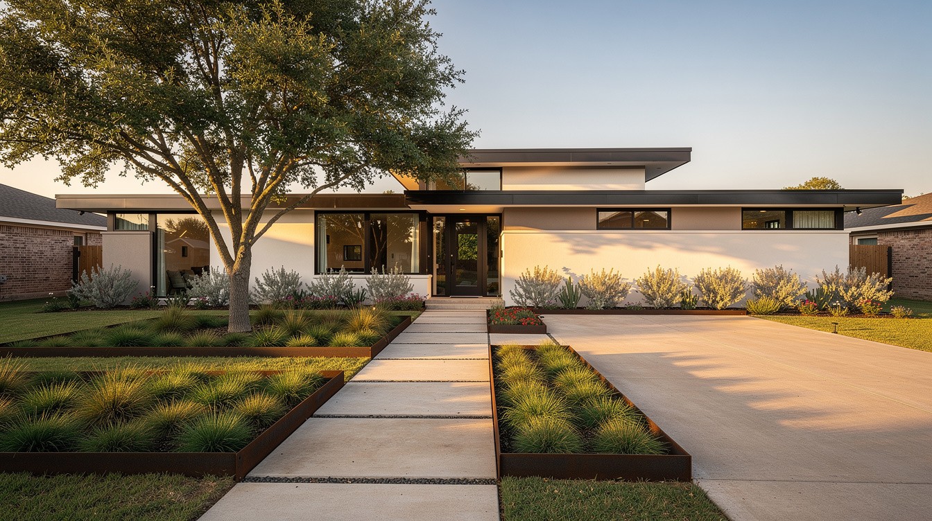The Contemporary Prairie Front Yard — Modern/Minimalist garden in Garland