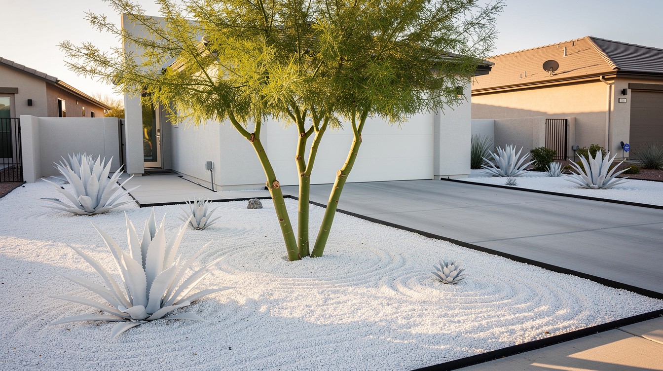 The Minimalist White Garden — Modern/Minimalist garden in Gilbert