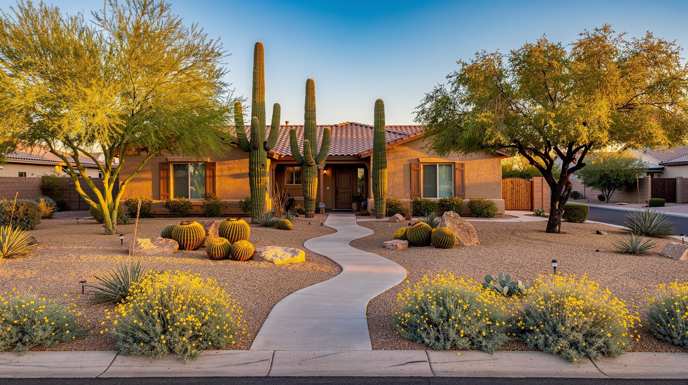 The Classic Sonoran Front Yard — Desert/Xeriscape garden in Gilbert
