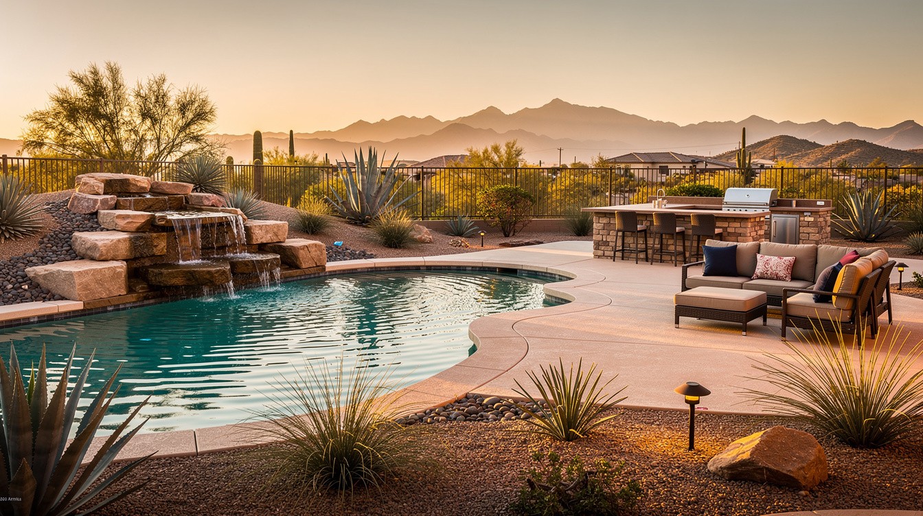 The Resort Pool and Desert Xeriscape — Desert/Xeriscape garden in Glendale