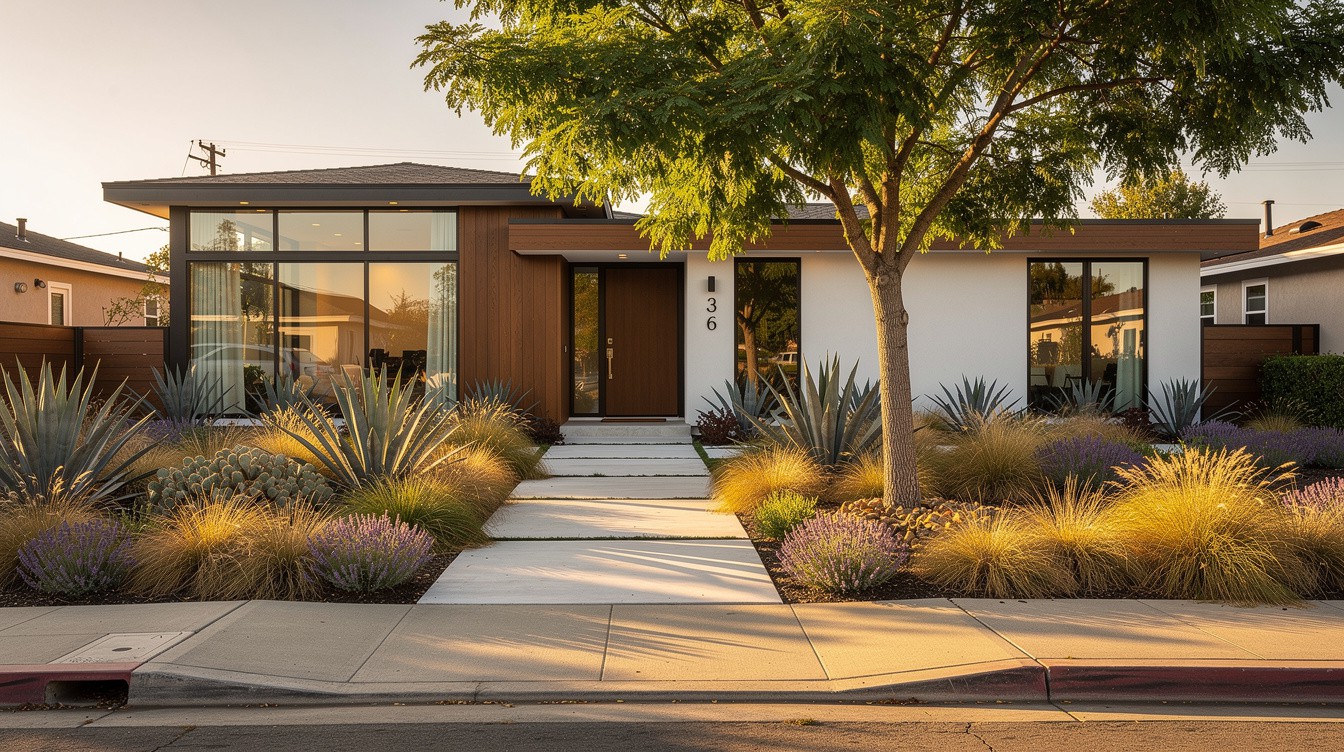The Agave Streetscape — Modern/Minimalist garden in Glendale