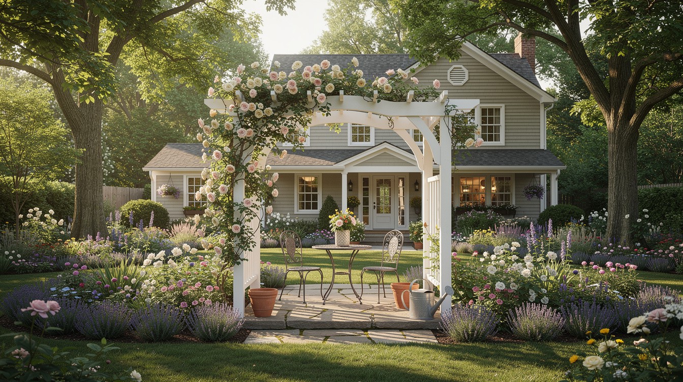 The Shingle-Style Rose Pergola — Cottage/English garden in Grand Rapids