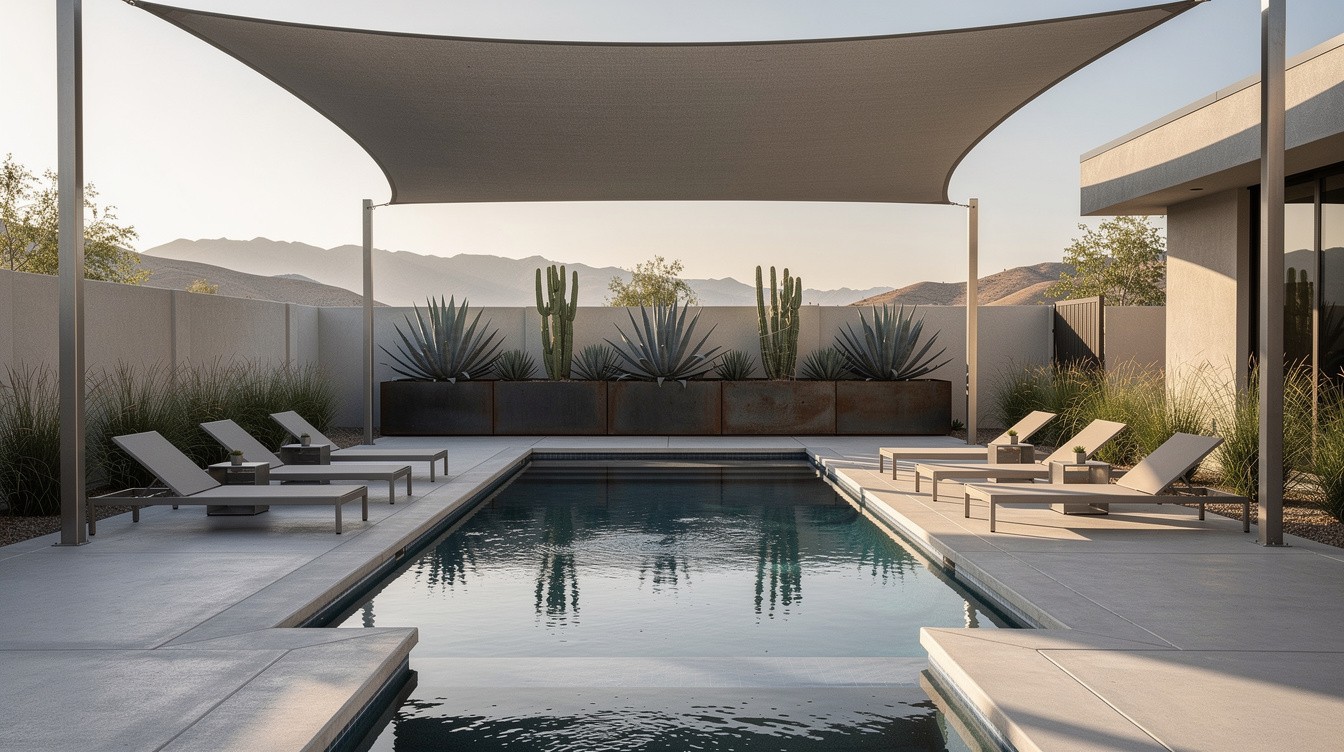The Linear Pool and Shade Garden — Modern/Minimalist garden in Henderson