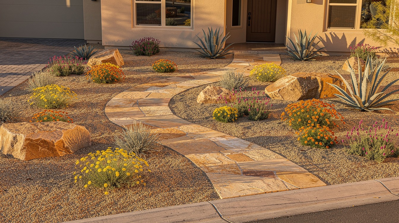 The Boulder Garden Entry — Desert/Xeriscape garden in Henderson