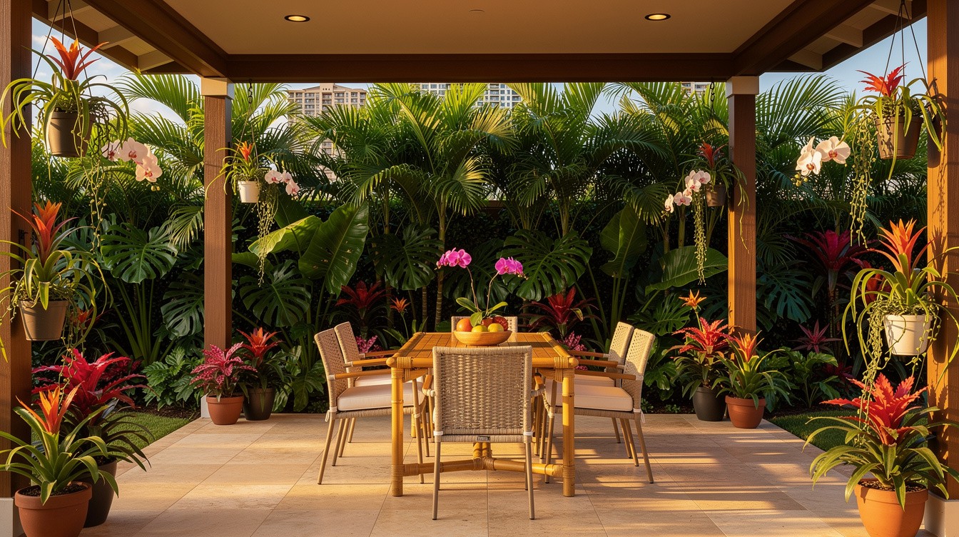 Outdoor Lanai Garden with Tropical Enclosure — Tropical/Lush garden in Honolulu
