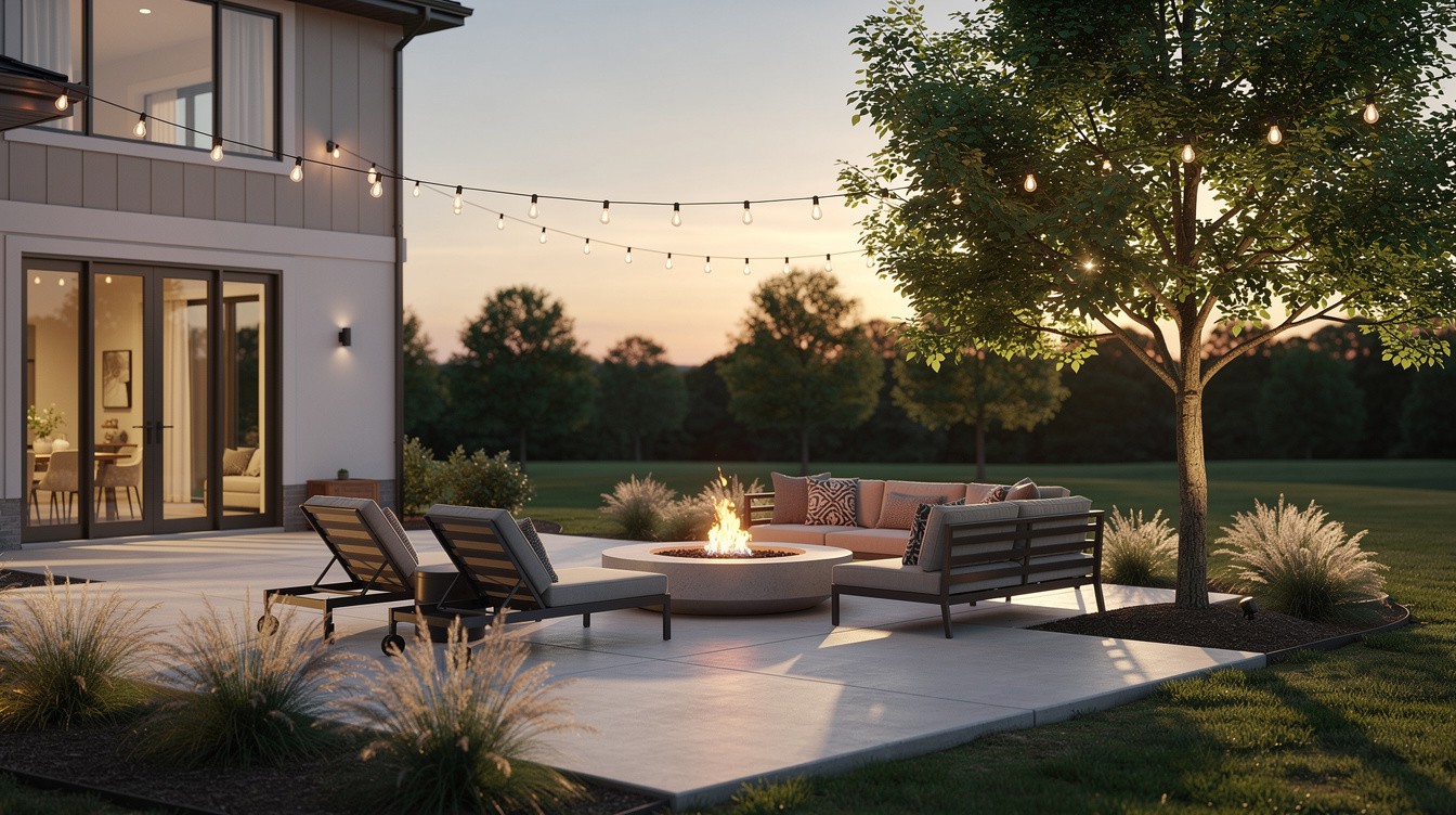 The Twilight Fire Bowl Patio — Modern/Minimalist garden in Huntsville