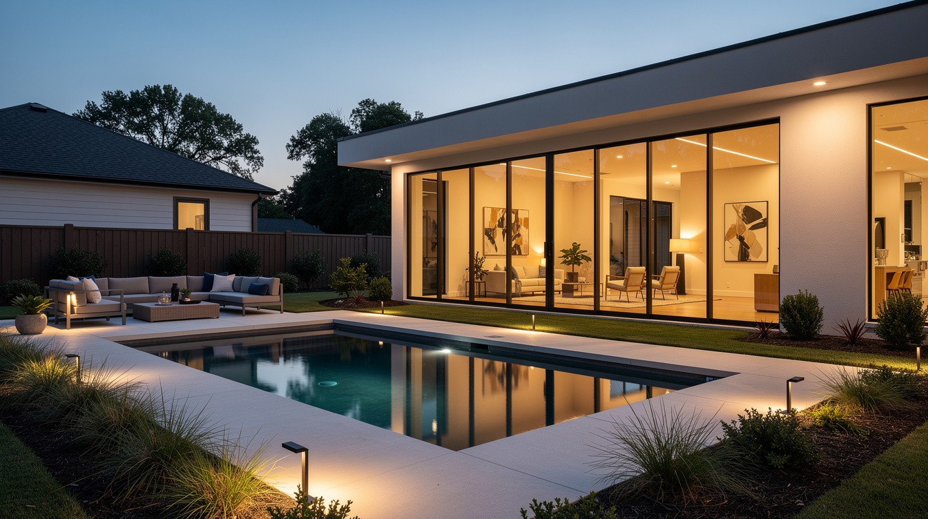 The Glass Box Pool Garden — Modern/Minimalist garden in Huntsville
