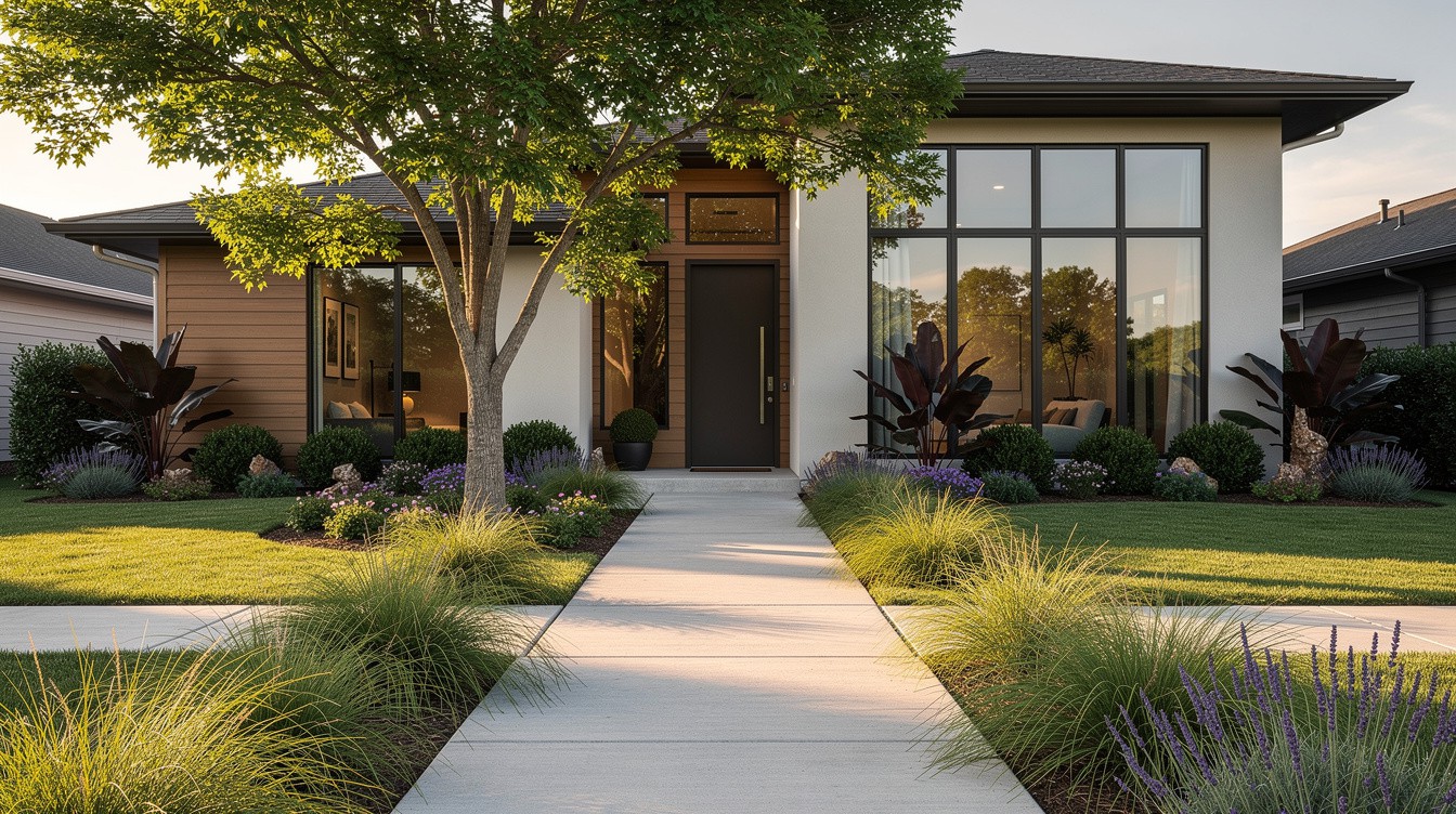 The Hardy Banana Courtyard — Modern/Minimalist garden in Huntsville