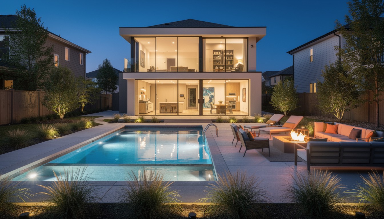 Modern/Minimalist backyard design in Indianapolis, IN