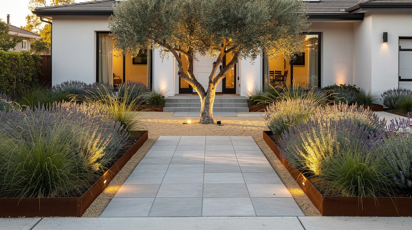 The Contemporary California Entry — Modern/Minimalist garden in Irvine
