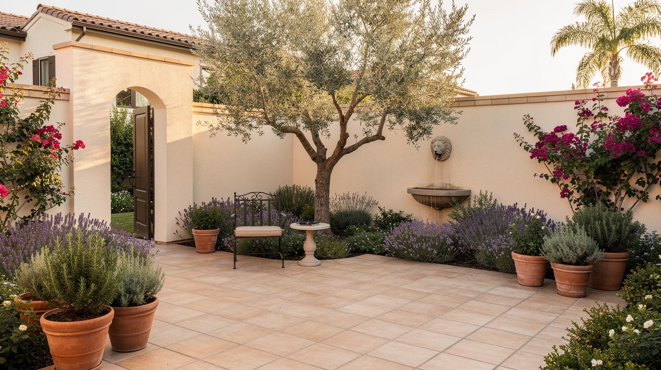 The Mediterranean Courtyard Garden — Desert/Xeriscape garden in Irvine