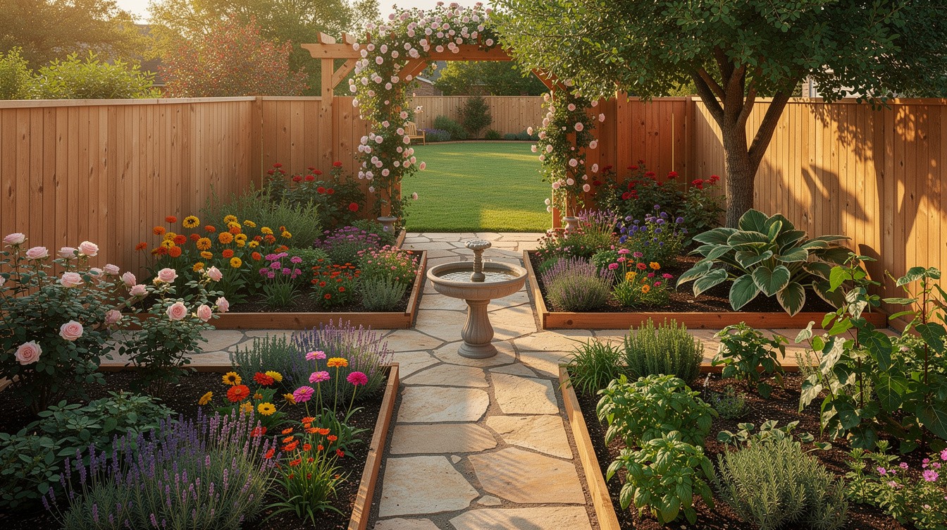 The Walled Herb and Rose Cottage — Cottage/English garden in Irving