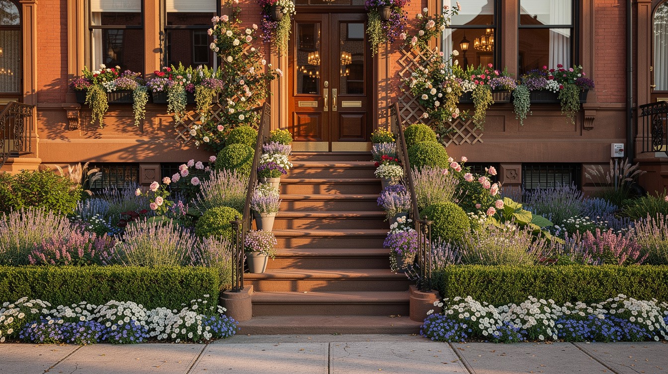 The Brownstone Stoop Garden — Cottage/English garden in Jersey City