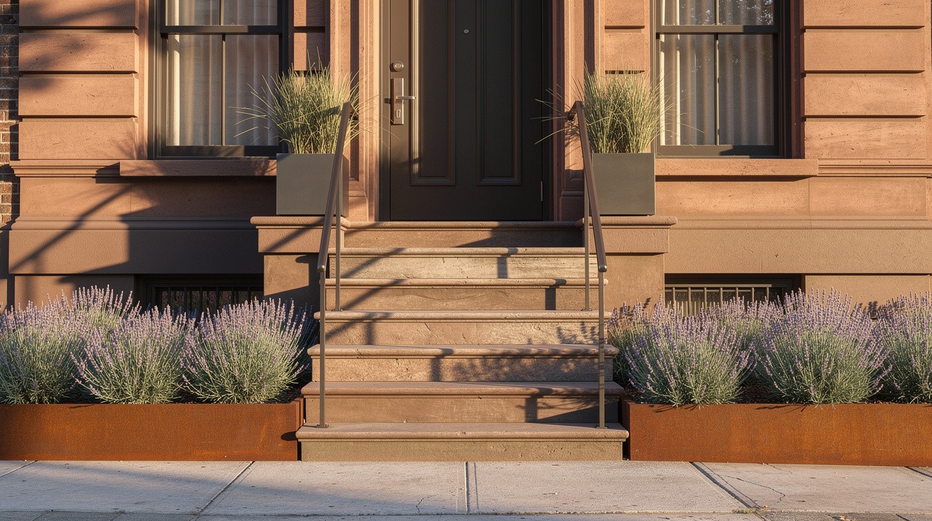 The Minimalist Stoop and Entry Garden — Modern/Minimalist garden in Jersey City