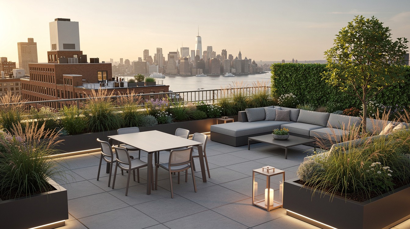 The Rooftop Modern Garden — Modern/Minimalist garden in Jersey City