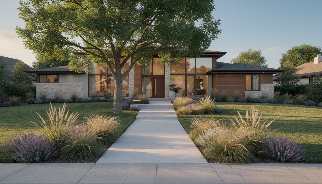 Modern/Minimalist front yard in Kansas City, MO