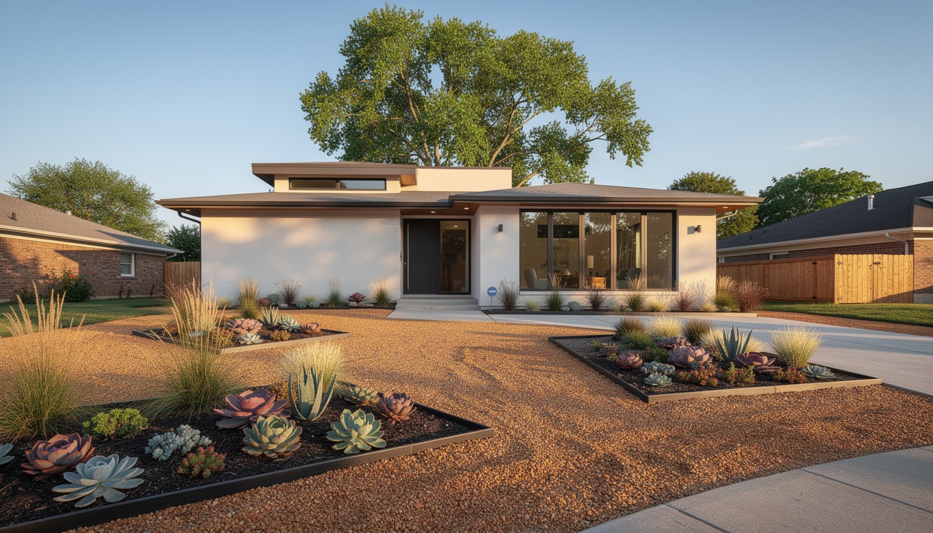 Modern/Minimalist front yard design in Kansas City, MO