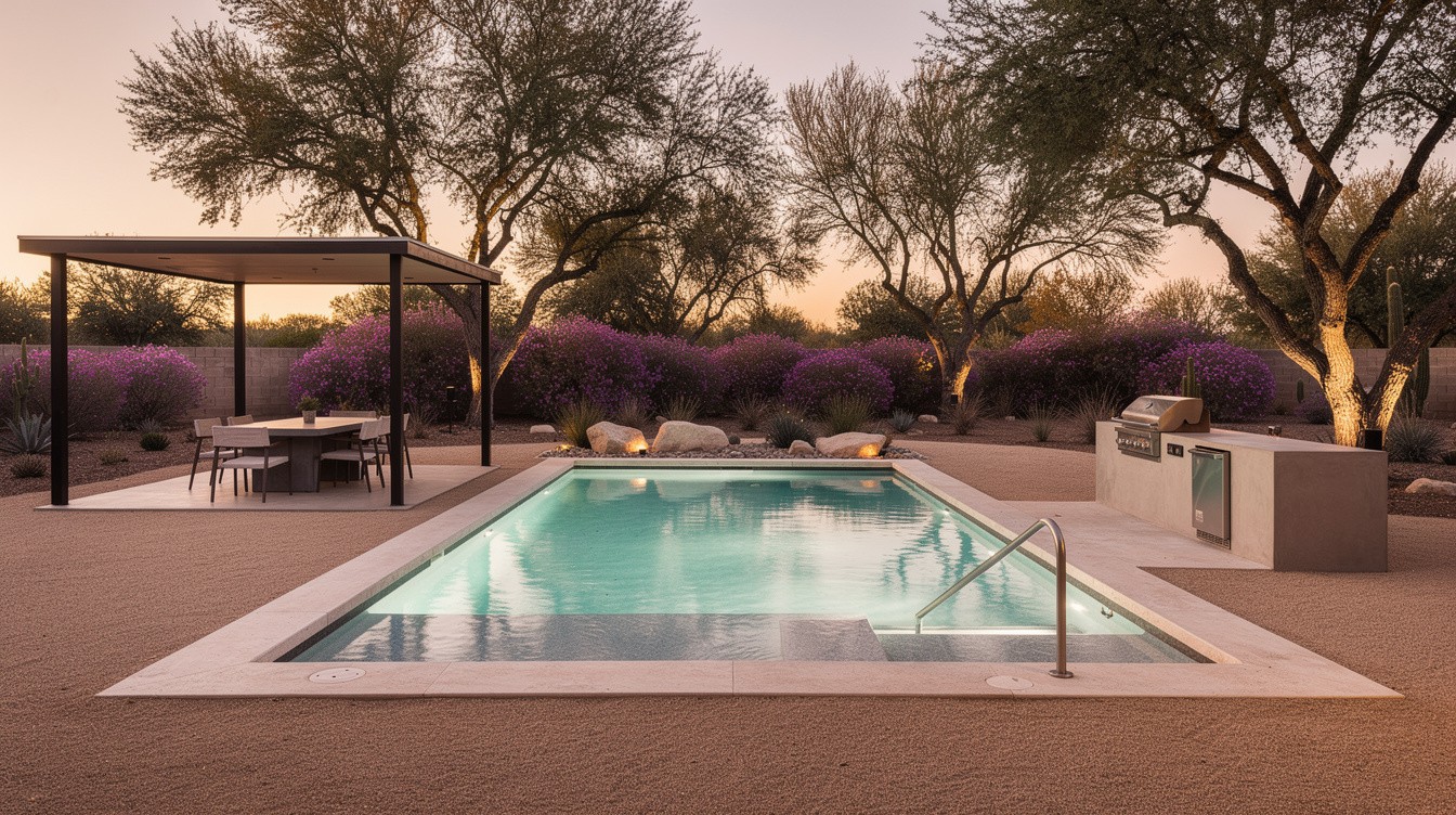 The Modern Pool and Desert Garden — Modern/Minimalist garden in Laredo