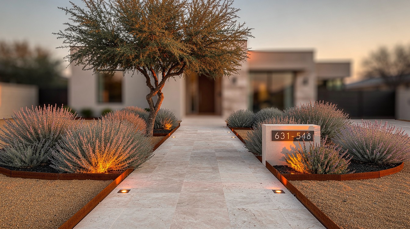The Contemporary South Texas Entry — Modern/Minimalist garden in Laredo