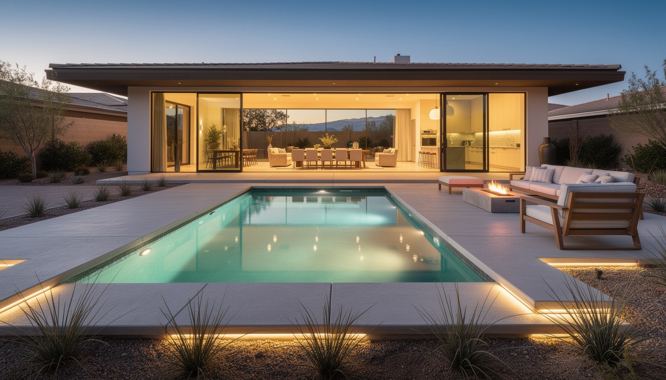 Modern/Minimalist backyard design in Las Vegas, NV