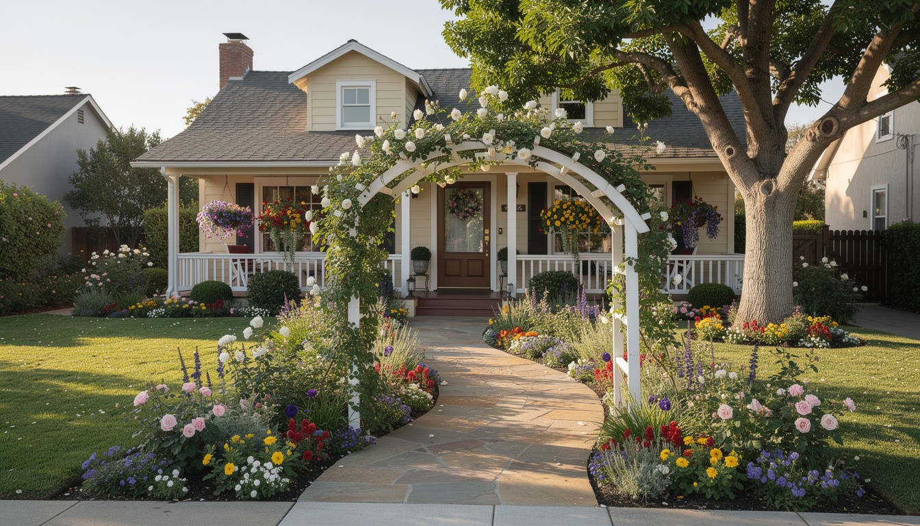 Cottage/English front yard design in Long Beach, CA
