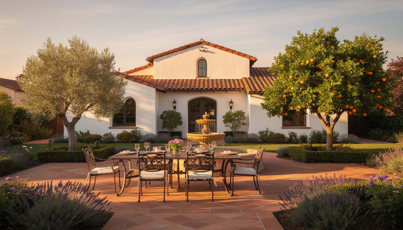 Mediterranean backyard in Long Beach, CA