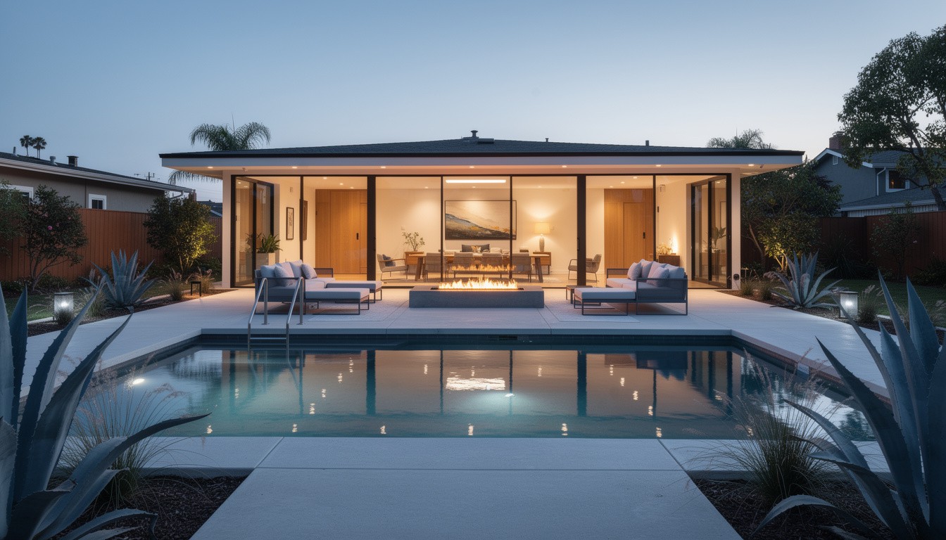 Modern/Minimalist backyard design in Long Beach, CA