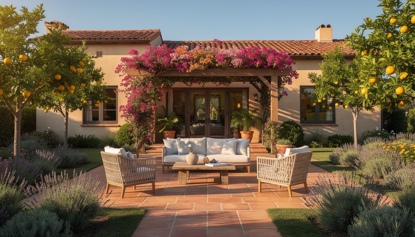 Mediterranean backyard design in Los Angeles, CA