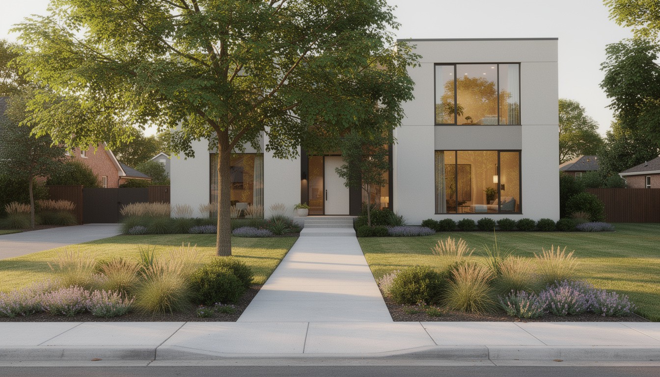 Modern/Minimalist front yard in Louisville, KY