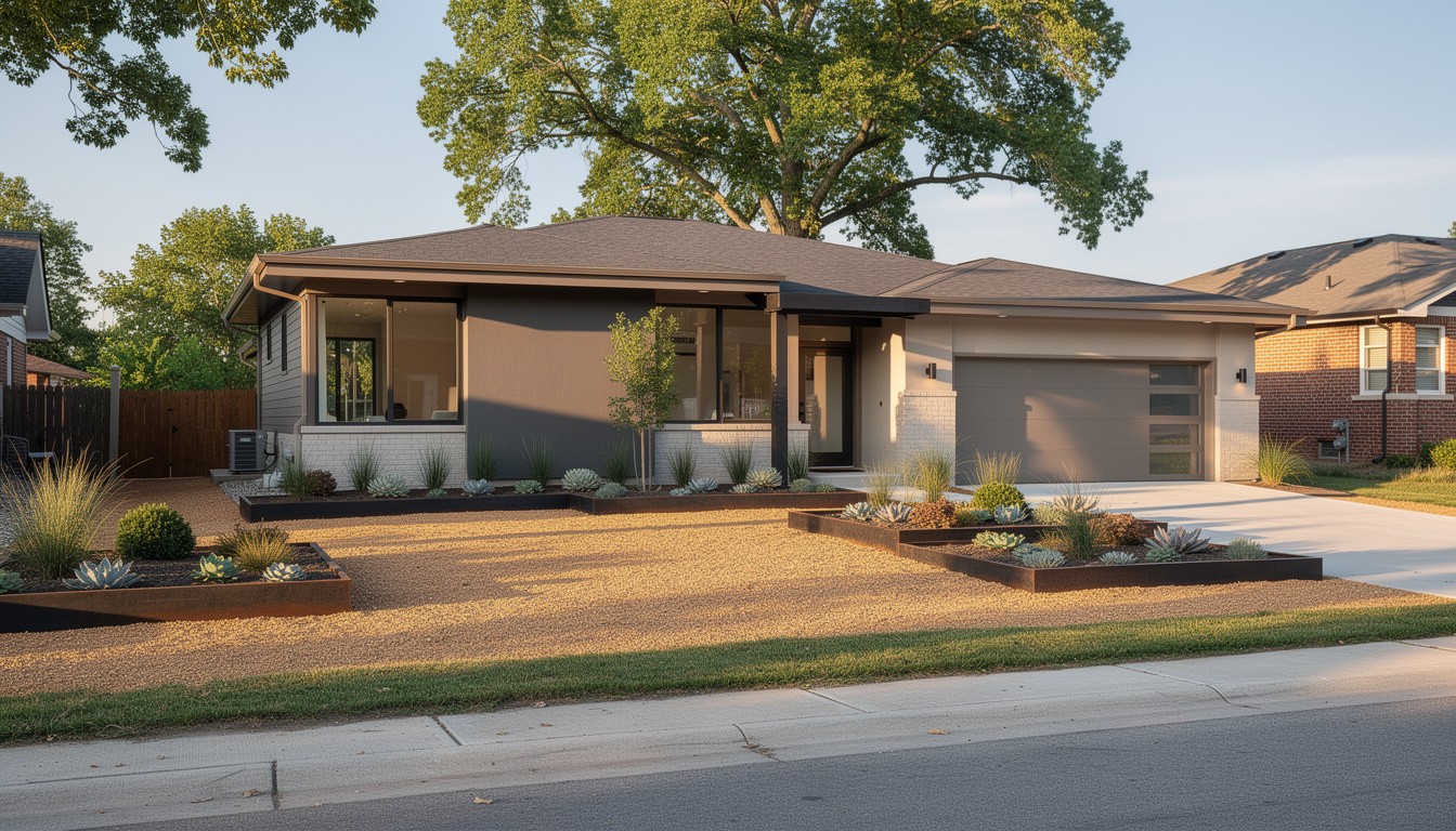 Modern/Minimalist front yard design in Louisville, KY