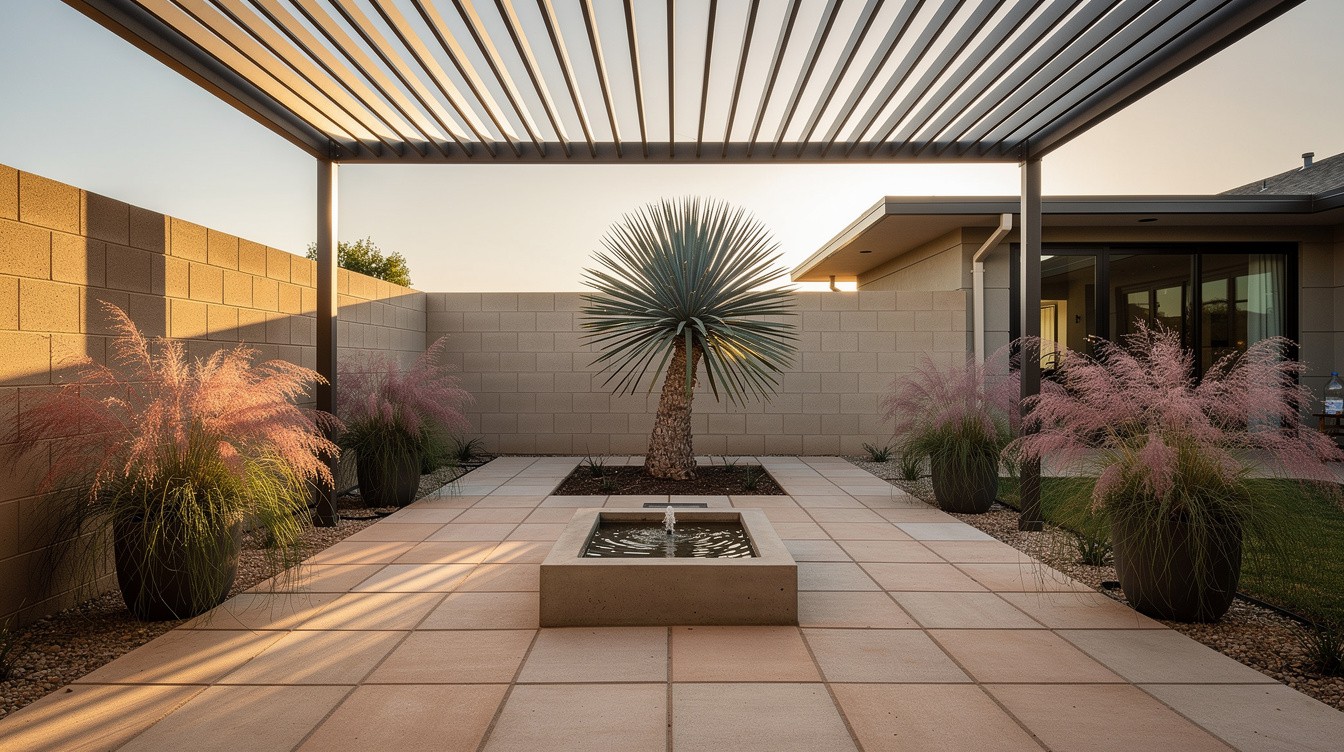 The Modern Xeriscape Courtyard — Modern/Minimalist garden in Lubbock