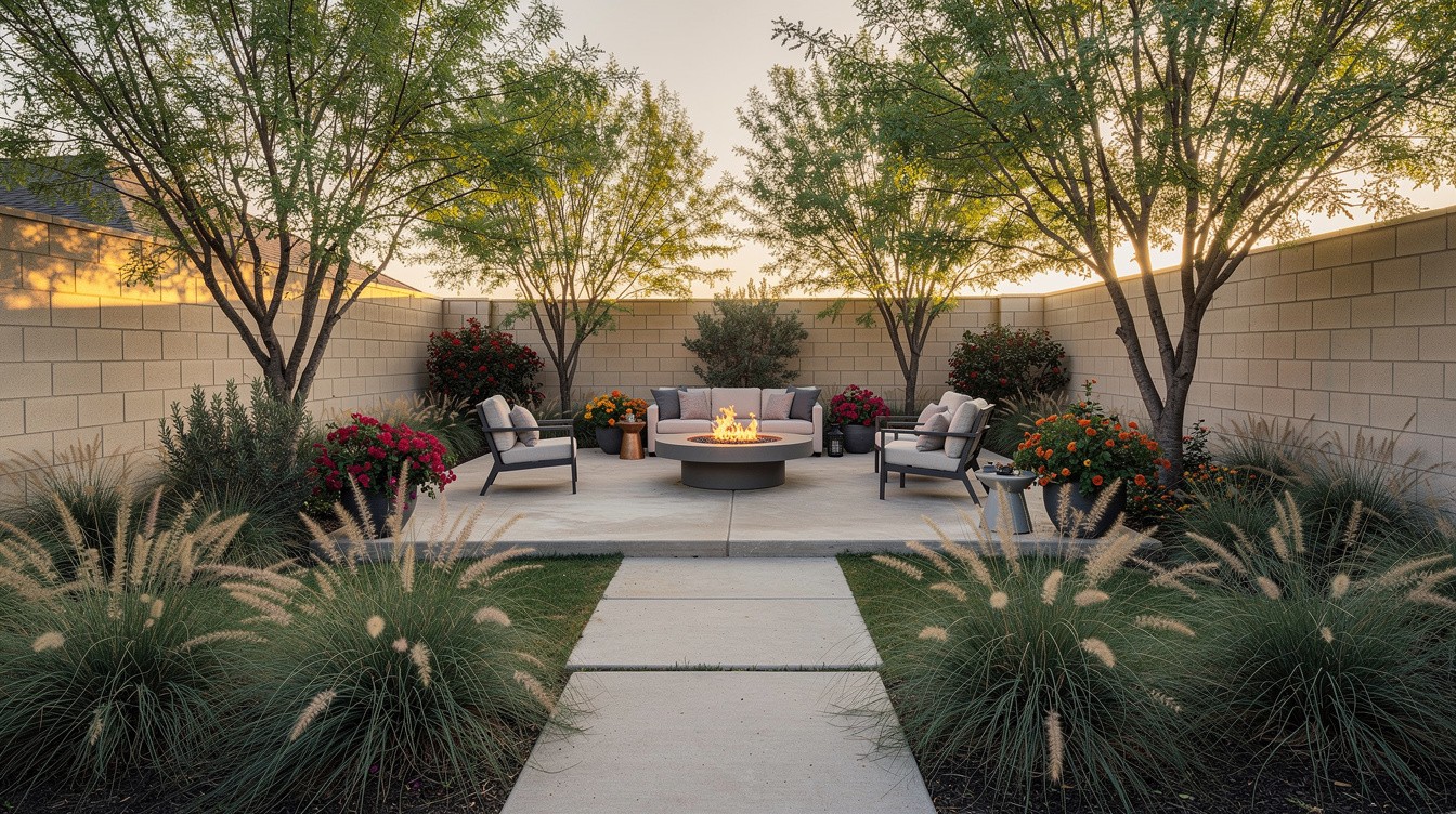 The Sheltered Lubbock Courtyard — Desert/Xeriscape garden in Lubbock