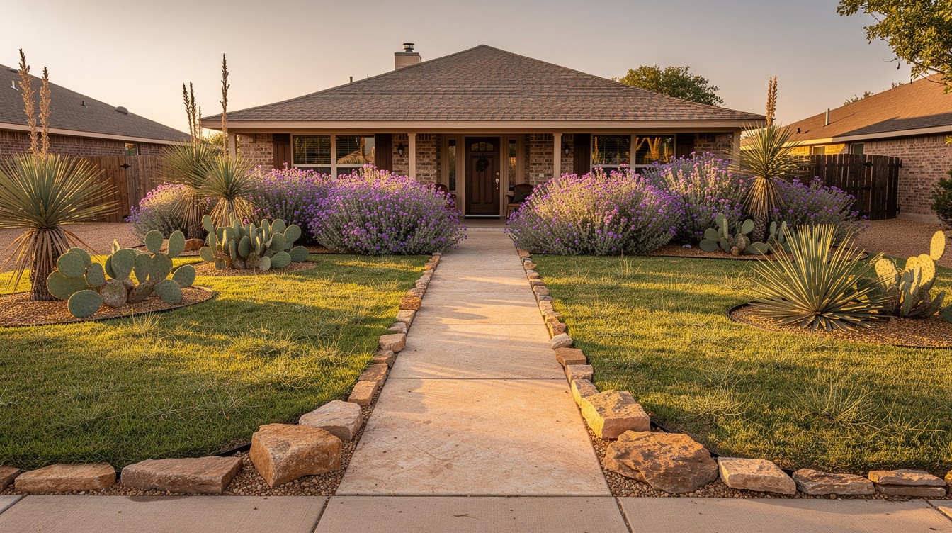 The Shortgrass Prairie Front Yard — Desert/Xeriscape garden in Lubbock