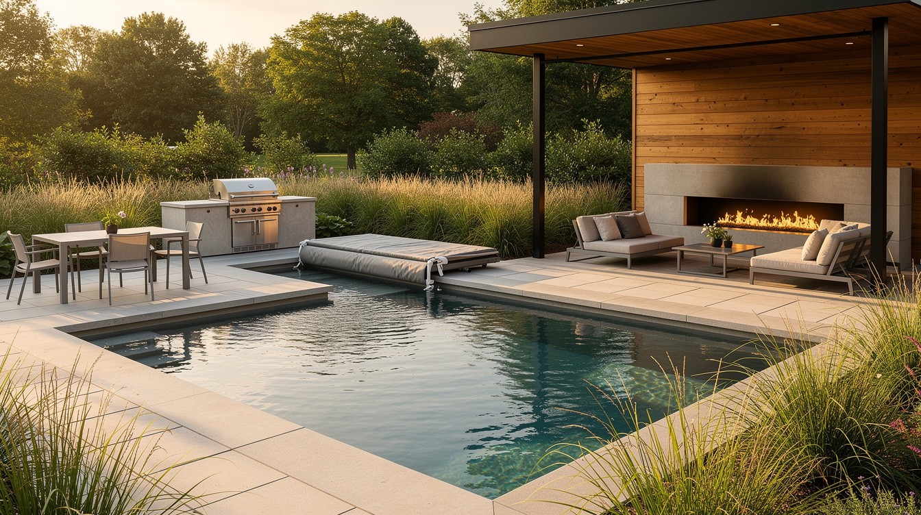 The Modern Pool and Prairie Garden — Modern/Minimalist garden in Madison