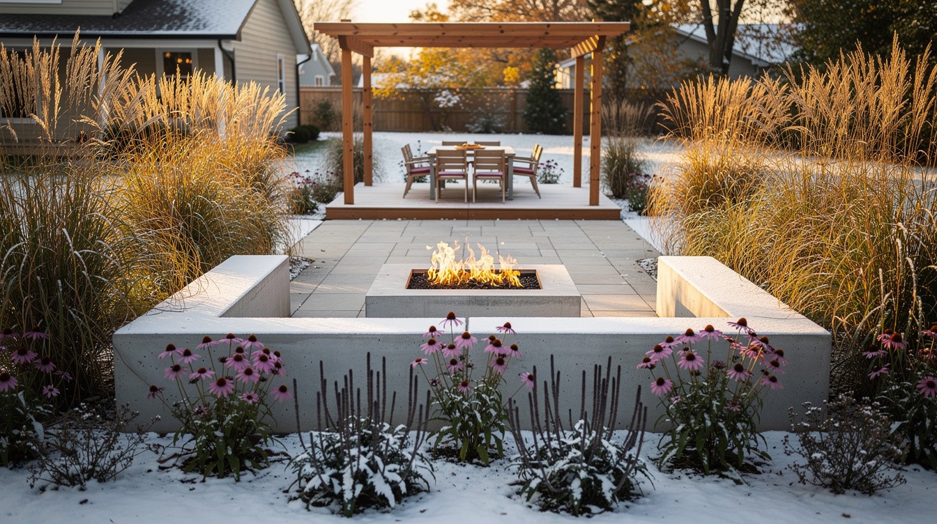 The Modern Patio and Fire Pit — Modern/Minimalist garden in Madison