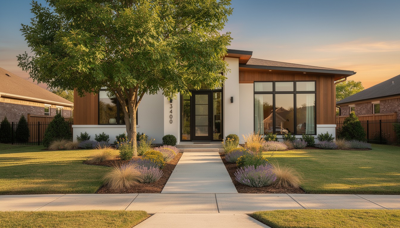 Modern/Minimalist front yard in Memphis, TN
