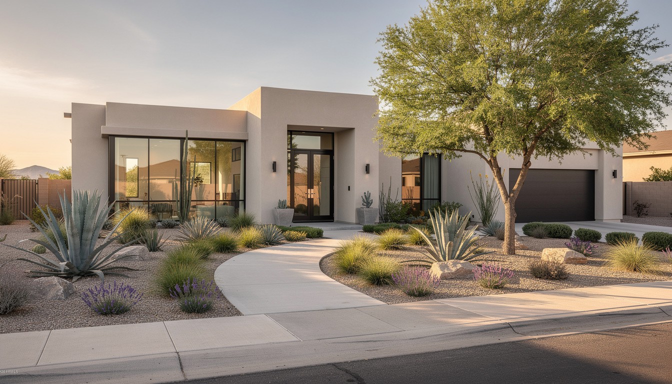 Modern/Minimalist front yard in Mesa, AZ