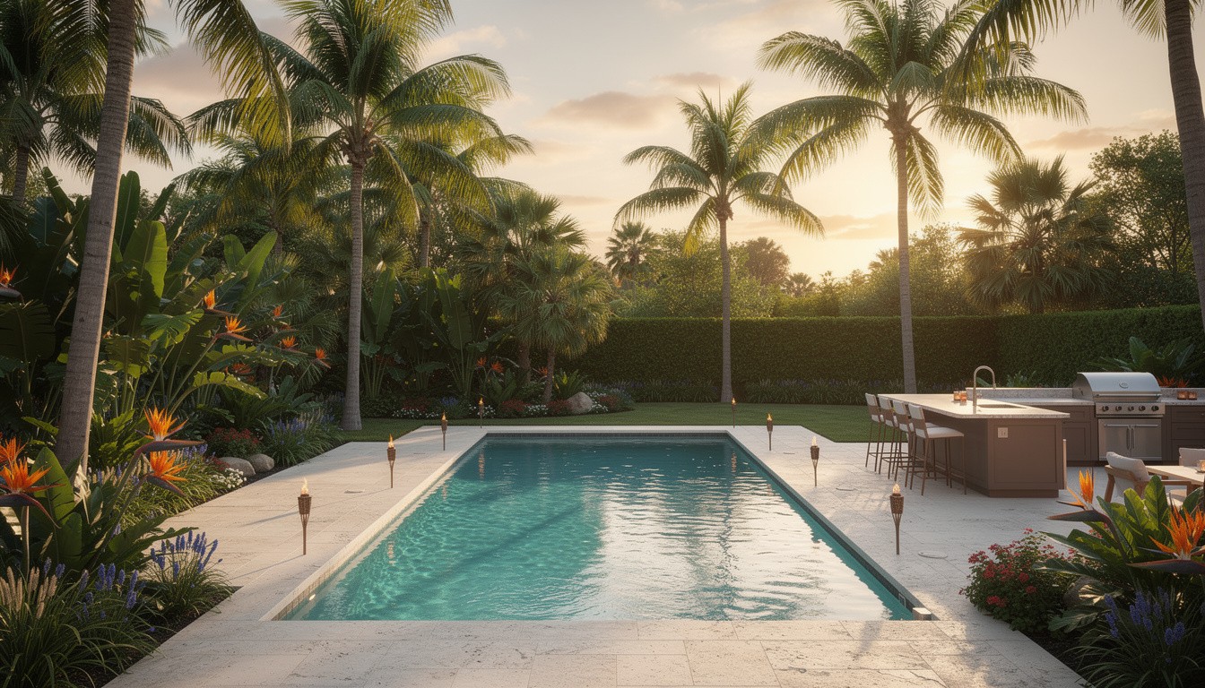 Tropical/Lush backyard in Miami, FL