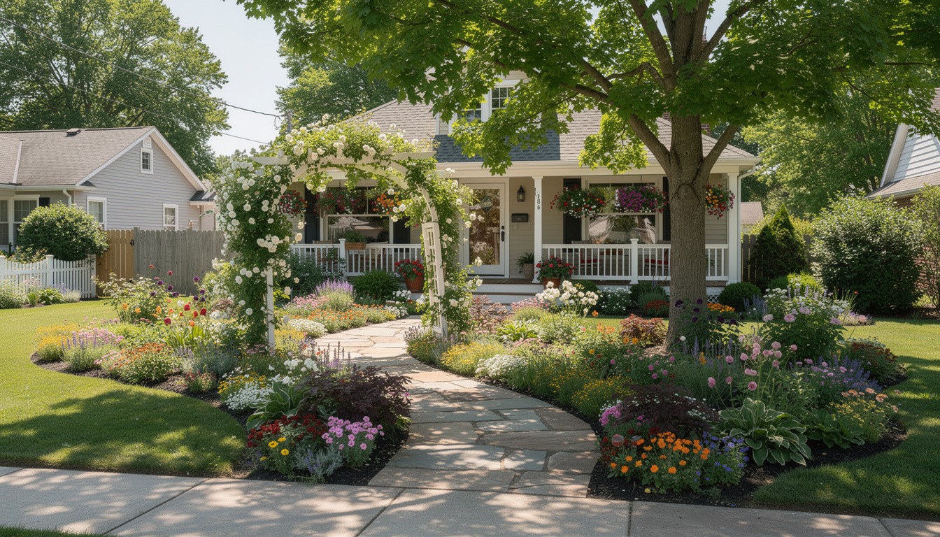 Cottage/English front yard design in Milwaukee, WI