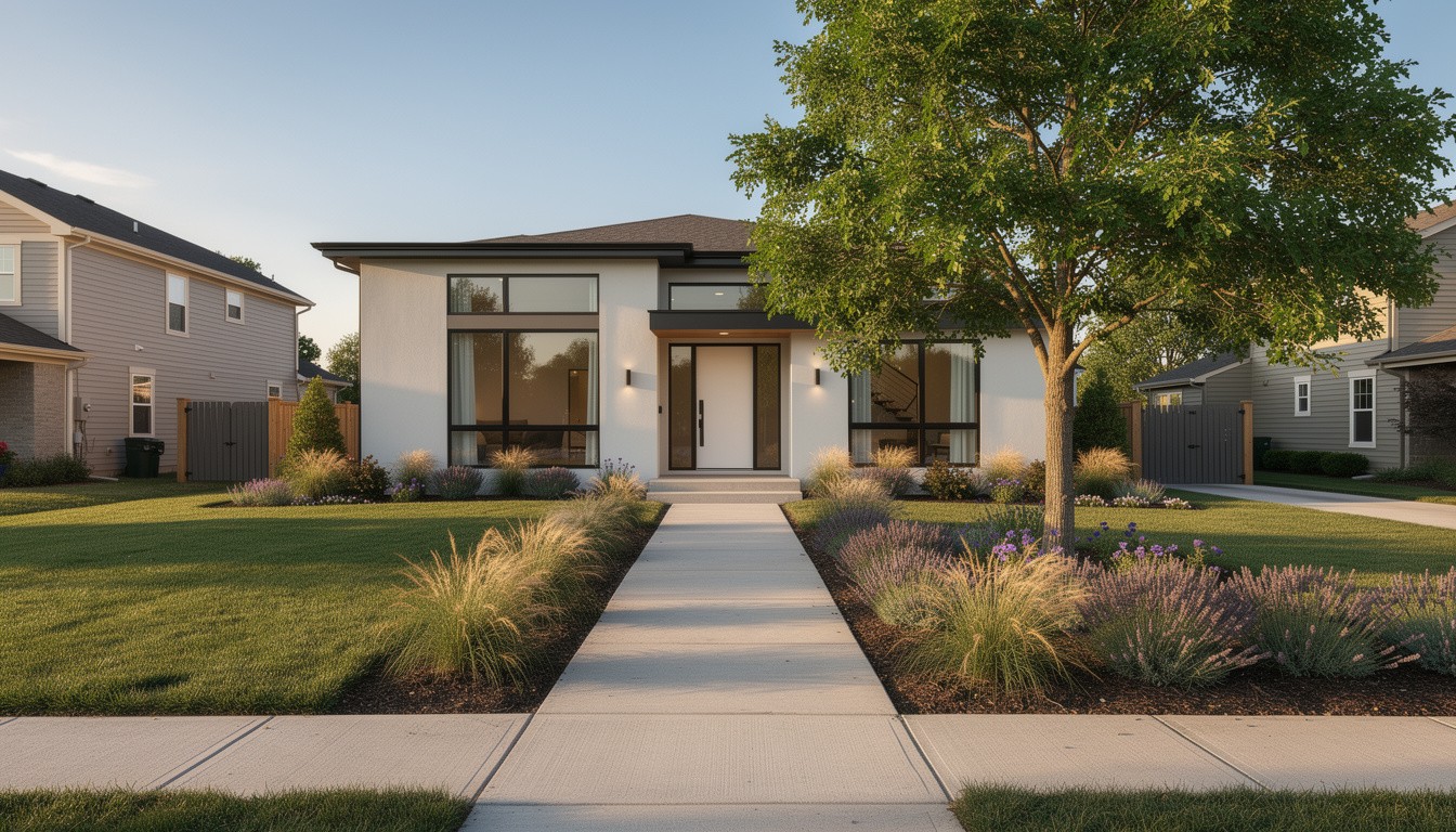 Modern/Minimalist front yard in Milwaukee, WI